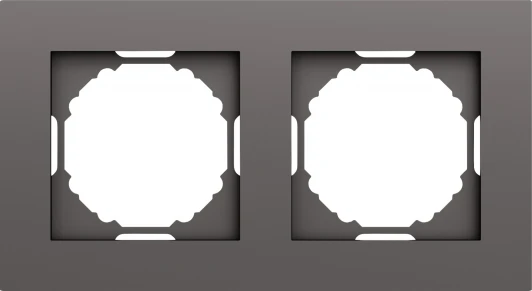 DE21245 Рамка 2-я, матовый титан Donel A07 DE21245