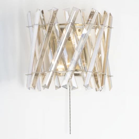 CL334423 Настенный светильник Citilux Ингвар CL334423 (220V, хрусталь, выключатель)