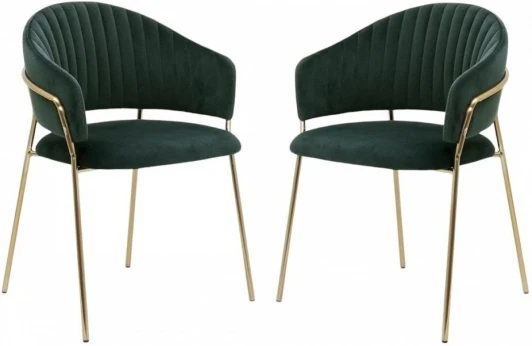 HSBI_DC114_green Стул Whispered Enchantment Hesby (Металл/Велюр, Зеленый) арт.HSBI_DC114_green