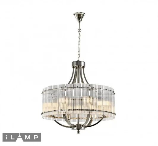 P9504-6 NIC Подвесная люстра iLamp Silverstone P9504-6 NIC (220V, на цепи, круглые)