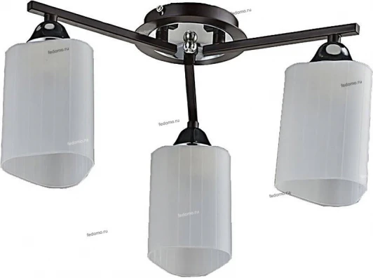 TC-400-403 WG Люстра потолочная Toscom Filla, 3 плафона, венге с хромом и белым