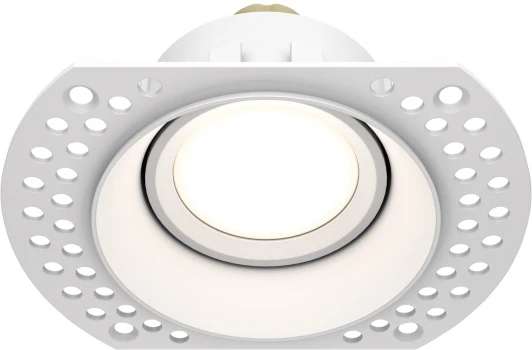 DL042-01-RD-W Встраиваемый светильник под гипсокартон Dot GU10 1x50Вт Maytoni Technical DL042-01-RD-W (220V, круглые)