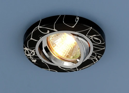 2050 MR16 BK/SL черный/серебро Встраиваемый точечный светильник Elektrostandard 2050 BK/SL (черный/серебро)