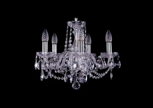 1402/5/141 Ni Подвесная люстра Bohemia 1402 1402/5/141/Ni (220V, хрусталь, на цепи, подсвечник, свеча)