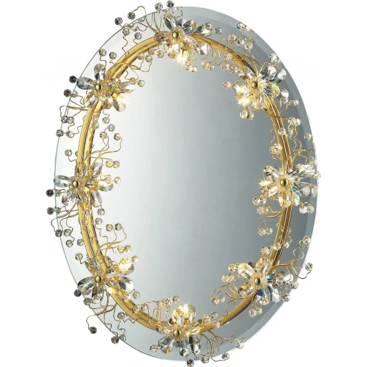 06 2325 0381 08 gold+ white crystal Asfour Зеркало с подсветкой N-Light 62325 06 2325 0381 08 gold+ white crystal Asfour