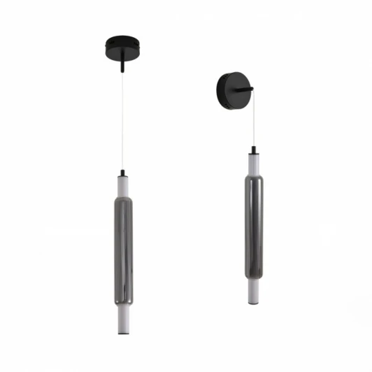 6556/15WCL Бра/подвесной светильник Lumion Trendy 6556/15WCL черный/дымчатый, металл/акрил/стекло LED 15W 4000К 220V