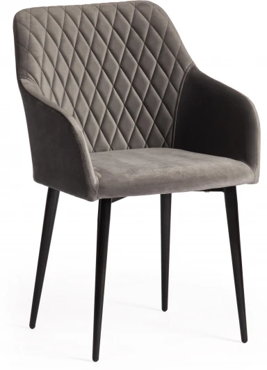 19045 Кресло BREMO (mod. 708) / 1 шт. в упаковке (Ткань,Металл /Серый,Черный)