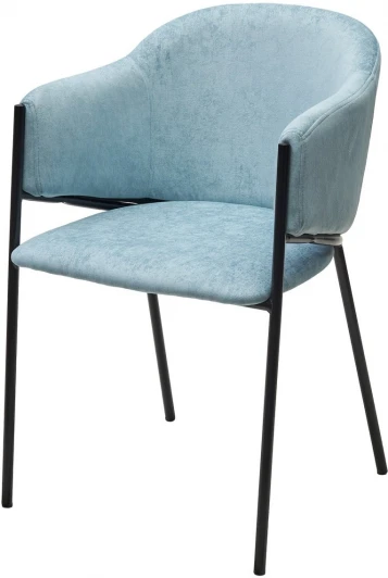 688М05707 Стул M-City ДИЛЛ, цвет RAIN 7 бриз, велюр / черный каркас