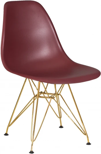638APP-LMZL DSR, цвет сиденья сливовый (R-13), цвет основания золото Стул обеденный DSR (ножки золотые, цвет сливовый (R-13))