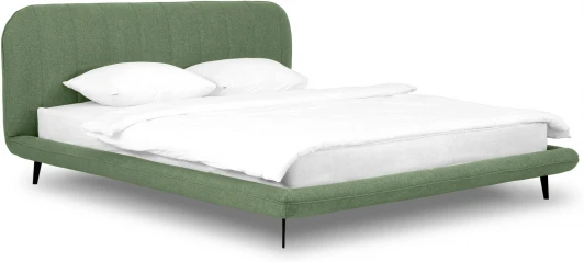 845394 Кровать Amsterdam ОГОГО (арт.845394), (Шенилл/Зеленый)