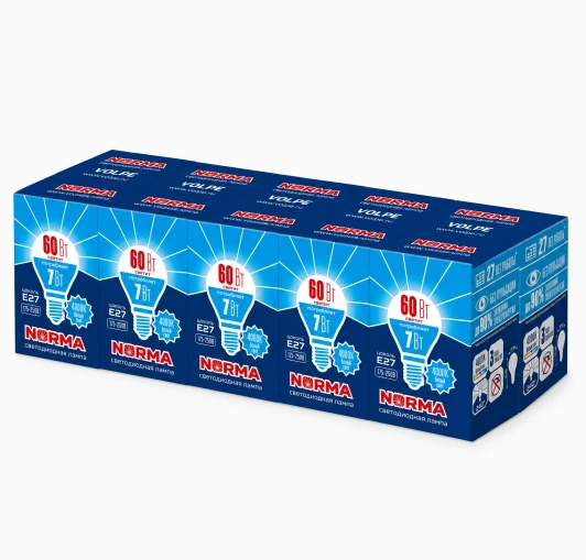 LED-G45-7W/NW/E27/FR/NR SET10 Лампа светодиодная "шар", матовая 4000K (упаковка 10 штук) Volpe Norma LED-G45-7W/NW/E27/FR/NR SET10