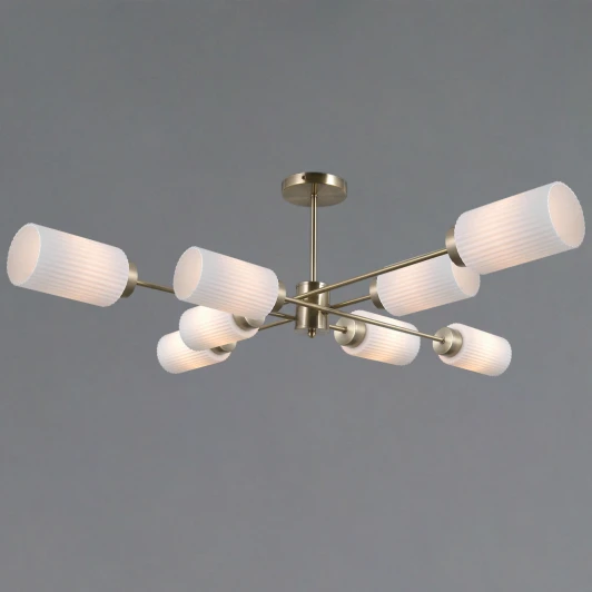 IL0737-8ASQ-25 AB NAPLES Потолочная люстра на штанге ILLUMICO IL0737-8ASQ-25 AB NAPLES (220V)