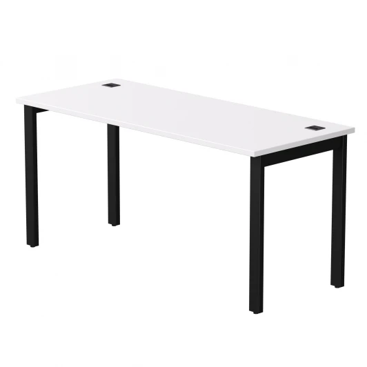 254S008W39005 Стол прямой Everprof EVO (ЭВО) на металлокаркасе 1580х670х755 мм Белый/Черный 254S008W39005