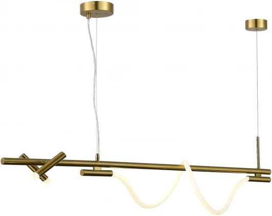 SL6118.303.03 Подвесной светильник с гибким неоном ST Luce Marlow SL6118.303.03 Латунь/Латунь LED 2+1*3+11W 4000K (220V, на тросе)