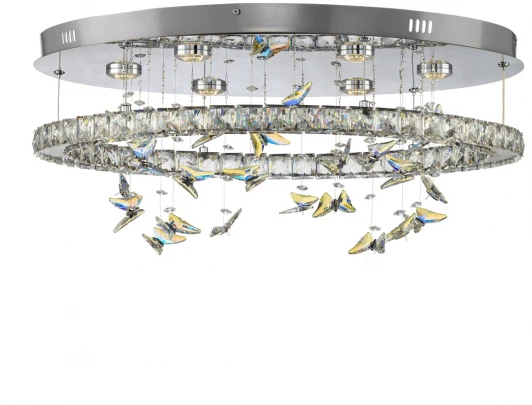 CL322050 Потолочная люстра Citilux Etera CL322050 (регулировка яркости, LED, подвески, пульт управления, кольцо, бабочки)