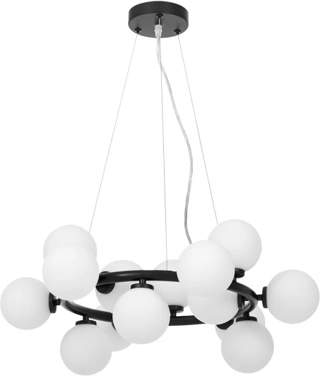 LDP 6033-15 BK Подвесной светильник Lumina Deco Marsiada LDP 6033-15 BK (220V, на тросе, шарики, молекулы)