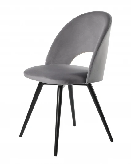 MF1013-1 Стул MyFar Бенедикт поворотный серый велюр MF1013-1