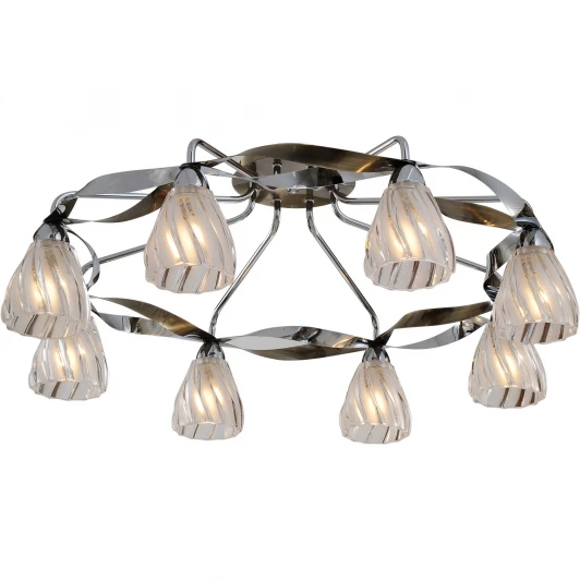 405-08-53CAB chrome + antique brass Потолочная люстра N-Light 405 405-08-53CAB chrome + antique brass