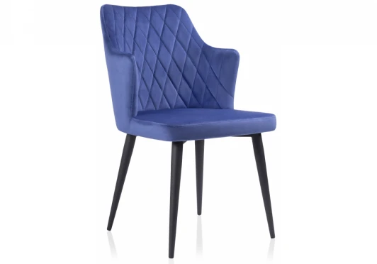 15029 Стул Woodville на металлокаркасе Velen dark blue 15029