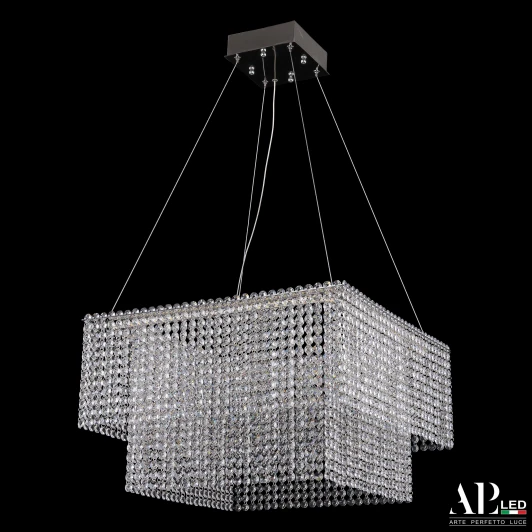 SH04.52.C.Ni.4000 Подвесная люстра светодиодная APL LED Sicilia SH04.52.C.Ni.4000 (220V, хрусталь, на тросе)