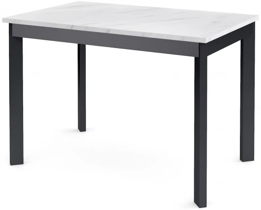 00-00061381 Стол L110 Мрамор белый (ЛДСП EGGER)/Опоры черный Dikline 00-00061381