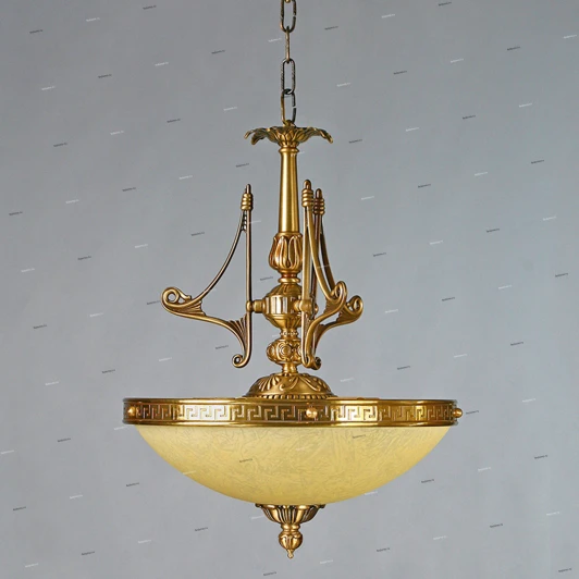 02166 AB Люстра подвесная Ambiente by Brizzi Tenerife, 5 ламп, бронза с бежевым