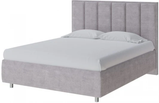 1909219 PROxSON Кровать Routa без основания (Ткань: Велюр Лофти Серый) 90x190