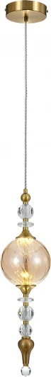 V000190L Подвесной светильник (11056/1P Amber) Indigo Sorpresa V000190L (LED, 220V, на проводе, шар, бусы)