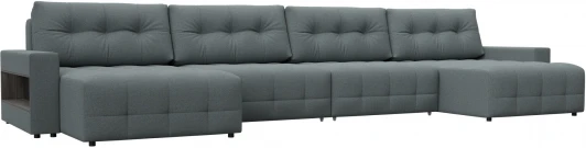 128978 Диван п-образный с полками Лига-053 НПБ Лонг Лига Диванов (Рогожка) арт.128978