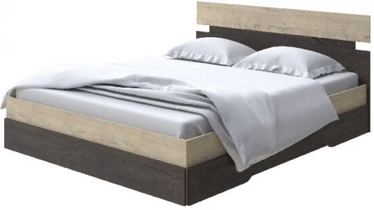 1938254 Без бренда Кровать Milton (ЛДСП Бунратти/Дуб Кантербери) 140x200