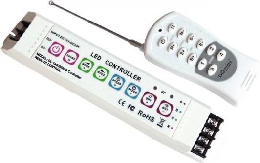 DL-18302/RGB Controller RGB контроллер с дистанционным пультом управления для светодиодных лент Donolux DL-18302/RGB Controller