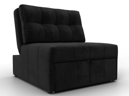 134900 Кресло-кровать Лига-107 (80) (ЛДСП,Брус,Фанера,Велюр/Черный) Лига Диванов 134900