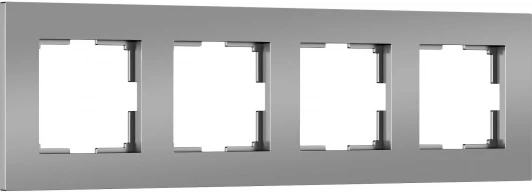 W0042965 Рамка на 4 поста (серебро софт) Werkel W0042965 (a062817)
