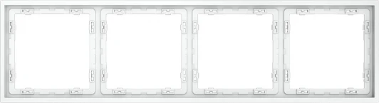 VLS100402 Рамка на 4 поста (белый матовый) Voltum S70 VLS100402