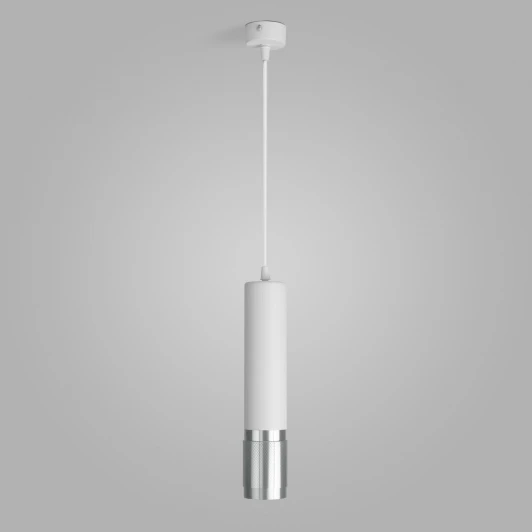 DLN108 GU10 белый/серебро Подвесной светильник Eurosvet Tony DLN108 GU10 (220V, на проводе, круглые)