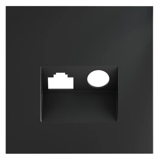 VLS002707 Накладка для розетки TV+RJ45 Voltum S70 VLS002707 (графит)