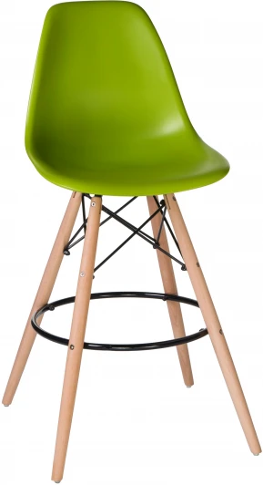 638GPP-LMZL DSW BAR, цвет сиденья салатовый (G-08), цвет основания светлый бук Стул барный DSW BAR (ножки светлый бук, цвет сиденья салатовый (G-08))