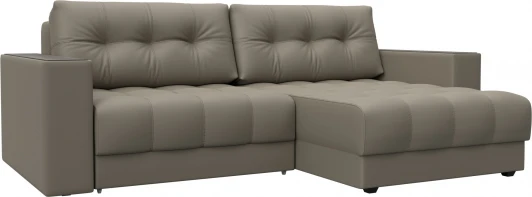 128466 Диван угловой с декором Лига-049 НПБ Лига Диванов (Экокожа) арт.128466