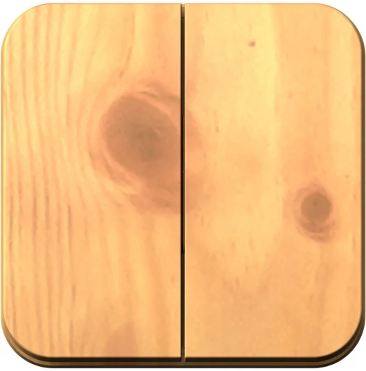 BLNVA105005 Выключатель накладной двухклавишный (ясень) Systeme Electric Blanca BLNVA105005