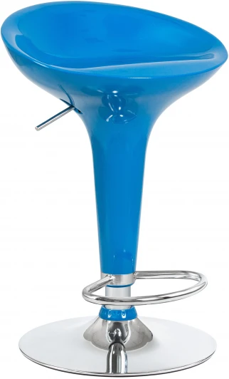 1004-LM BOMBA,  цвет сиденья голубой, цвет основания хром Стул барный BOMBA (голубой)