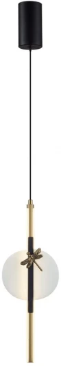 5413/12L Подвесной светильник Odeon Light Strekoza 5413/12L античная бронза/алебастр/декор металл LED*12W 3000K (220V, на проводе)