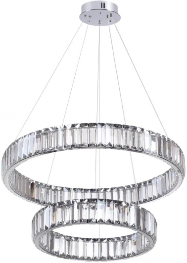 4930/60L Подвесной светильник ярусный Odeon Light L-vision 4930/60L хром/прозрачный металл/хрусталь LED 60W VEKIA (220V, на тросе)