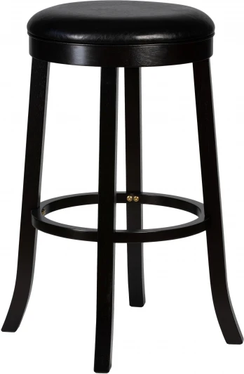 9494-LMU BOB BAR, цвет сиденья черный, цвет дерева капучино Круглый барный табурет DOBRIN BOB BAR (капучино, черный)