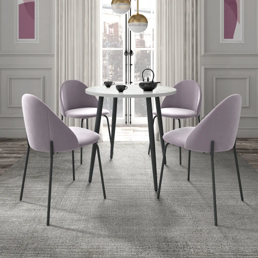 101357 Обеденная группа Брайт/Монти серый/пепельно-розовый, Дебют