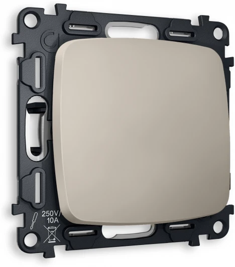 MO361030 Комплект механизма Ambrella Volt 1-клавишного перекрестного выключателя OMEGA MO361030 Серо-бежевый матовый QUANT