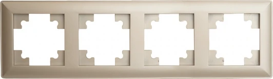 39805 Рамка на 4 поста (шампань) Stekker Катрин 39805