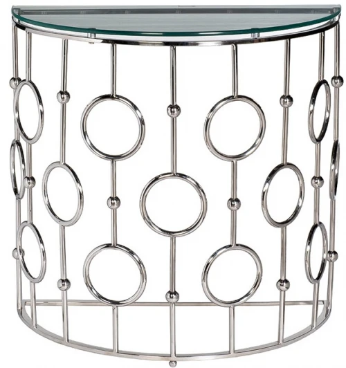 GY-CST8040 Консольный стол Garda Decor GY-CST8040 (Серебро/Серебро,Прозрачный)