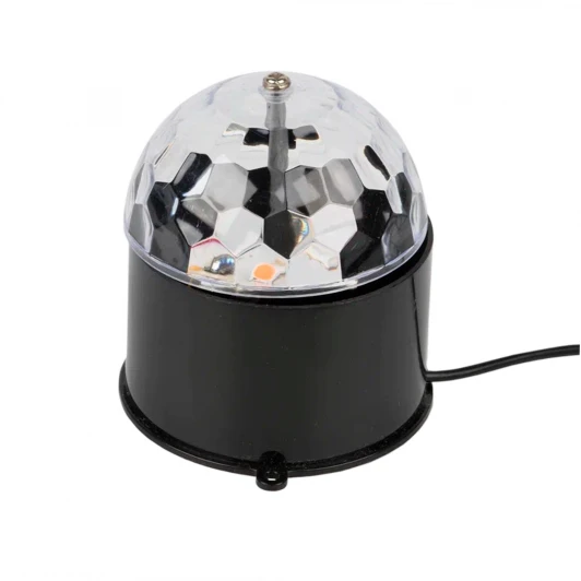 ULI-Q312 3W/RGBYP BLACK Светодиодный светильник-проектор, многоцветный. USB провод (в/к) Volpe ULI-Q312 3W/RGBYP BLACK