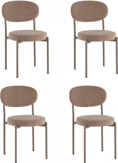 УТ000039519 Стул Бриф SN велюр капучино каркас капучино муар, 4шт./уп. Stool Group арт.УТ000039519