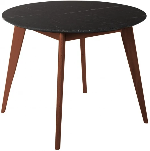 400330081h_мргр Стол R-Home Лунд круглый д.960 мрамор Графит Темный орех